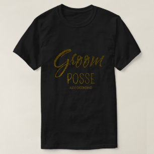 Camiseta El novio personalizado posa una bachillerato de or