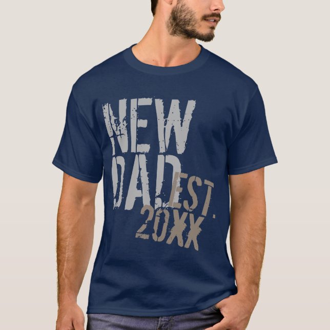 Camiseta El nuevo día de padre del Grunge del papá del año (Anverso)