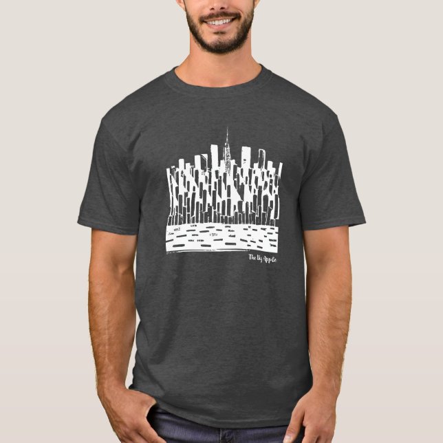Camiseta El nuevo diseño de la Gran Manzana en grandes cami (Anverso)