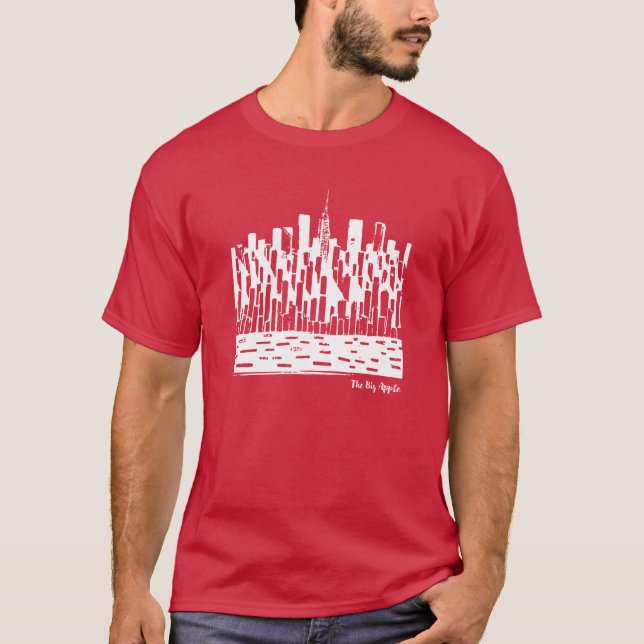 Camiseta El nuevo diseño de la Gran Manzana en grandes cami (Anverso)