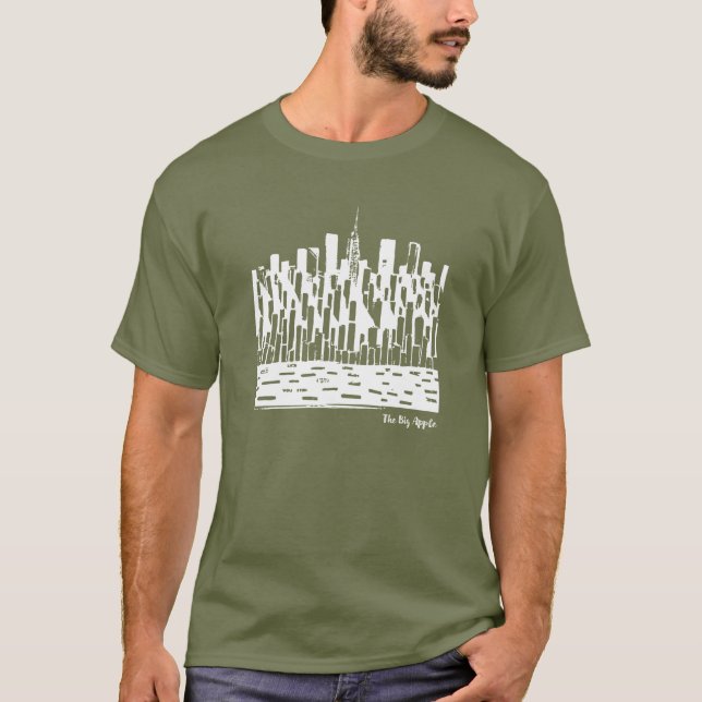 Camiseta El nuevo diseño de la Gran Manzana en grandes cami (Anverso)