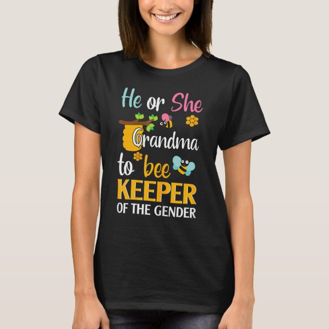 Camiseta Él O Ella Abuela A Esperar A La Abuela 3 (Anverso)