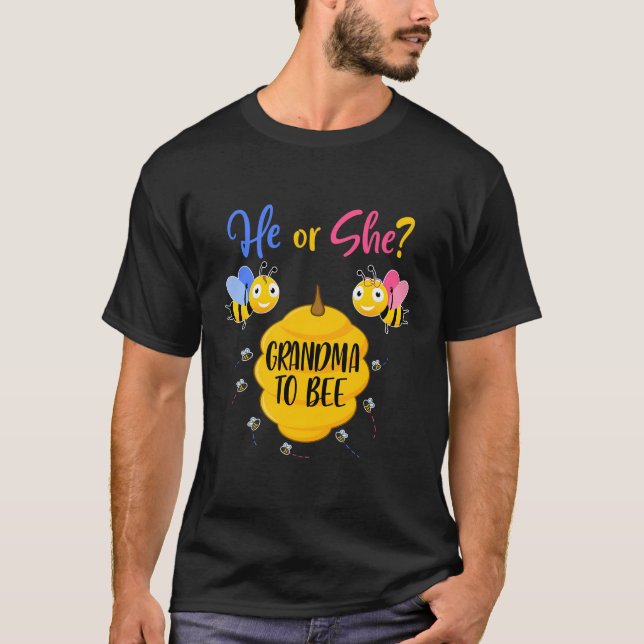 Camiseta Él O Ella Abuela Para Apostar A La Revelación De G (Anverso)