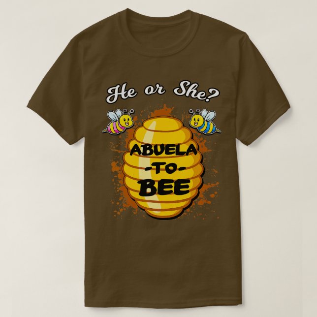 Camiseta Él O Ella Abuela Para Ser Anuncio De Revelación De (Diseño del anverso)
