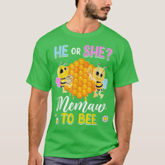 Camiseta Él O Ella Memaw Para Apostar A La Revelación De Gé