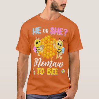 Camiseta Él O Ella Memaw Para Apostar A La Revelación De Gé