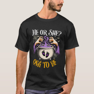 Camiseta Él o Ella Omi para ser Revelación de Bebé Disfraz