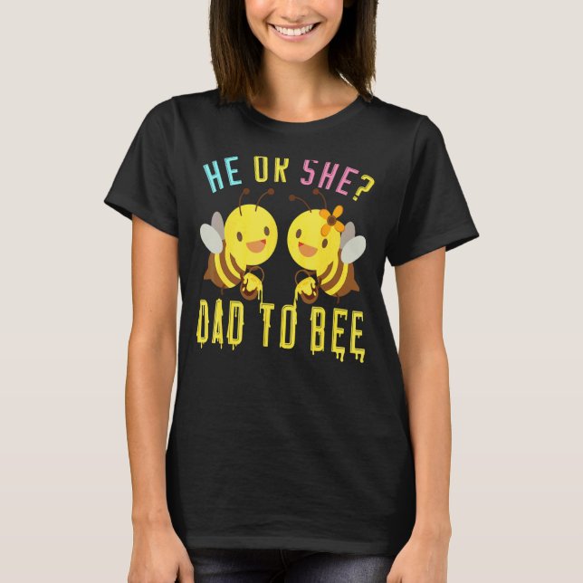 Camiseta Él O Ella Papá Para Ser Insectos Volando Abeja De  (Anverso)