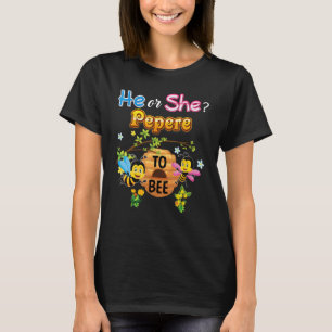 Camiseta Él O Ella Pepere Para Ser Sexo Revelar La Fama Del