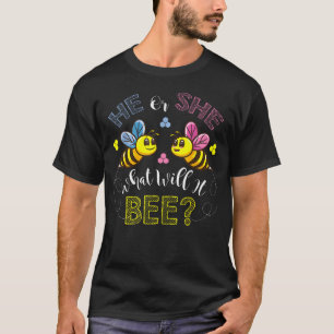 Camiseta Él o Ella ¿Qué Será El Bebé? Revelación del Sexo