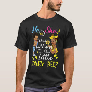 Camiseta Él O Ella Qué Será El Género De Nuestra Abeja Pequ