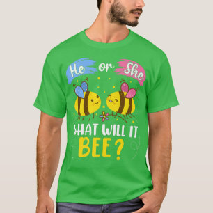 Camiseta Él O Ella Qué Será Lo Que Sea El Género Revelar Al