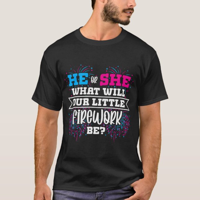 Camiseta Él O Ella Qué Será Nuestro Pequeño Fuego De Fuego (Anverso)