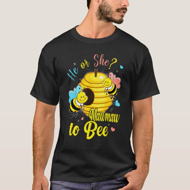 Camiseta Él O Ella Se Mawmaw Para Ser Bebé De Invitación De (Anverso)
