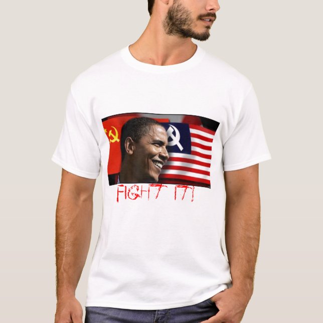 Camiseta ¡el obamathecommunist, lo lucha! - Cus… - (Anverso)