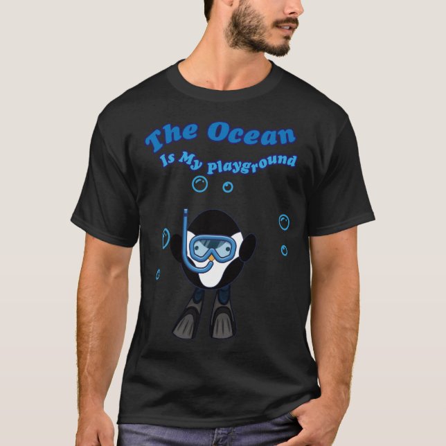 Camiseta El océano es mi área de juegos (Anverso)