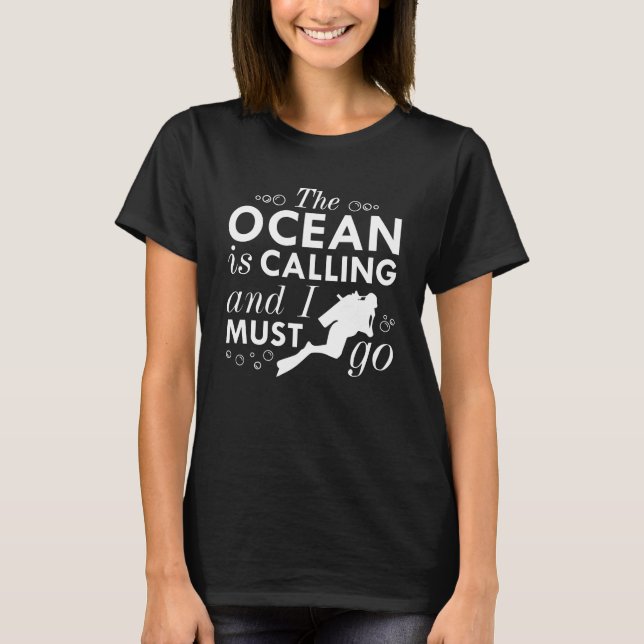 Camiseta El océano está llamando (Anverso)