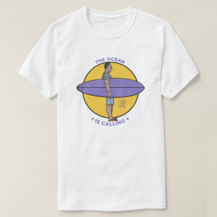 Camiseta El océano está llamando Gráfico de surfista person