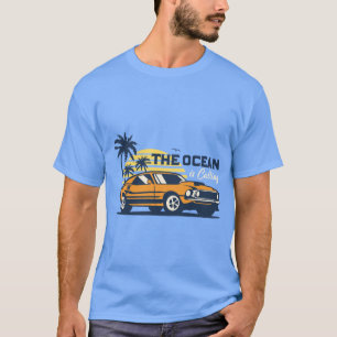 Camiseta El Océano está Llamando, Verano, Surf y Coches Mus