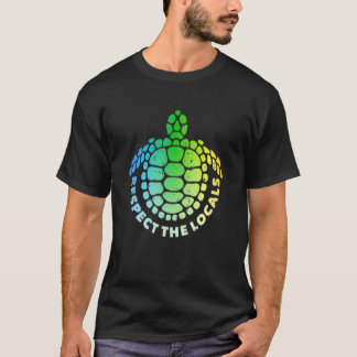 Camiseta El océano marino hawaiano de tortuga respeta a los