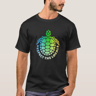 Camiseta El océano marino hawaiano de tortuga respeta a los