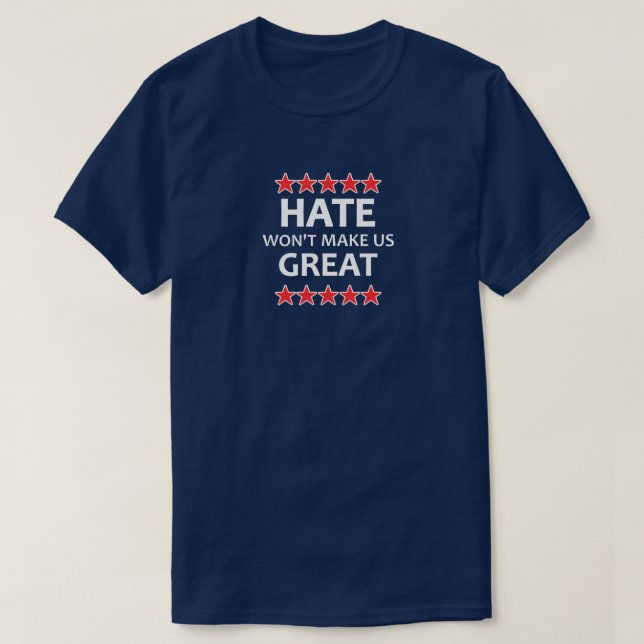Camiseta El odio no nos hará grandes (Diseño del anverso)