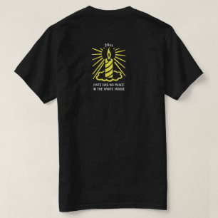 Camiseta El odio no tiene lugar en las velas de la Casa Bla
