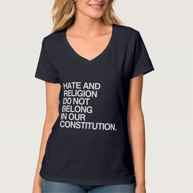 Camiseta EL ODIO Y LA RELIGIÓN NO PERTENECEN A -.png (Anverso)
