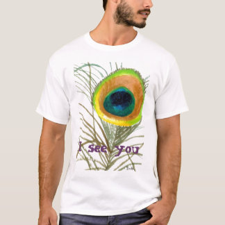 Camiseta el ojo 1 del pavo real, le veo