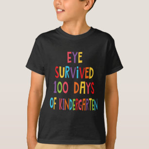 Camiseta El Ojo De Maestra Sobrevivió A 100 Días De Niños D