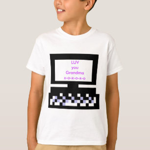 Camiseta El ordenador Bk LUV de las imágenes de la serie