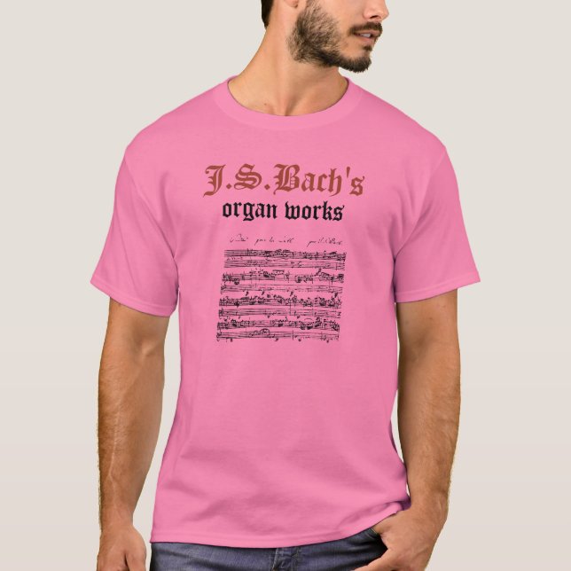 Camiseta El órgano de J.S.Bach trabaja la versión 2 (Anverso)