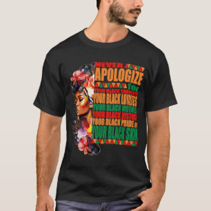 Camiseta El orgullo de BLM Melanin nunca se disculpa por tu
