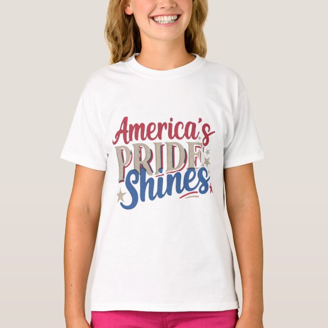 Camiseta El orgullo de Estados Unidos brilla (Anverso)