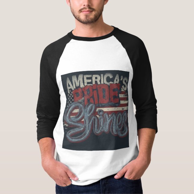 Camiseta El orgullo de Estados Unidos brilla (Anverso)