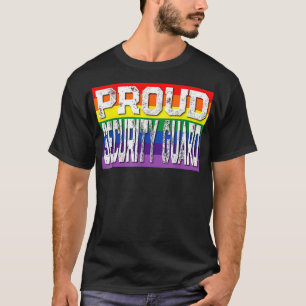 Camiseta El orgullo de la guardia de seguridad gay en LGBTQ