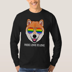 Camiseta El Orgullo De La Lgbt Es Amor Shiba Inu Perro Cach