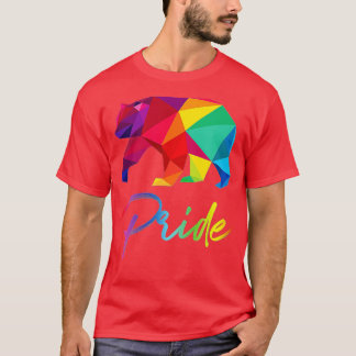 Camiseta El Orgullo Gay Bear Lleva Bandera Arcoiris Grizzly