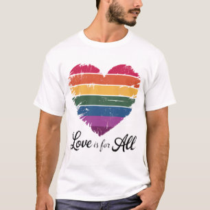 Camiseta El orgullo gay, la igualdad y el apoyo al amor son