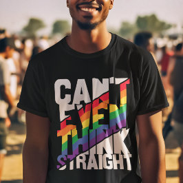 Camiseta El orgullo gay LGBTQ ni siquiera puede pensar en e