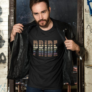 Camiseta El orgullo gay negro pastel retro arcoiris LGBTQ2S