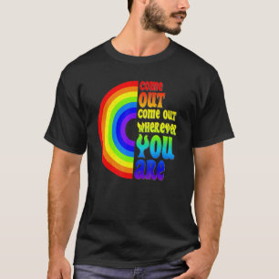 Camiseta El Orgullo Gay Sale Donde Sea Que Estés La Bandera