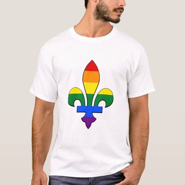 Camiseta El orgullo LGBT fleur-de-lis T-Shirt (Anverso)