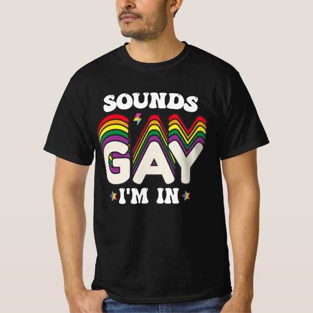 Camiseta El Orgullo LGBT Groovy me suena gay (Anverso)