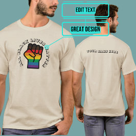 Camiseta El orgullo LGBT negro todas las vidas importan