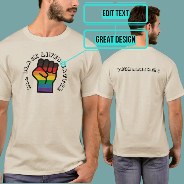 Camiseta El orgullo LGBT negro todas las vidas importan (Please enjoy our design and see the others in the collection.)