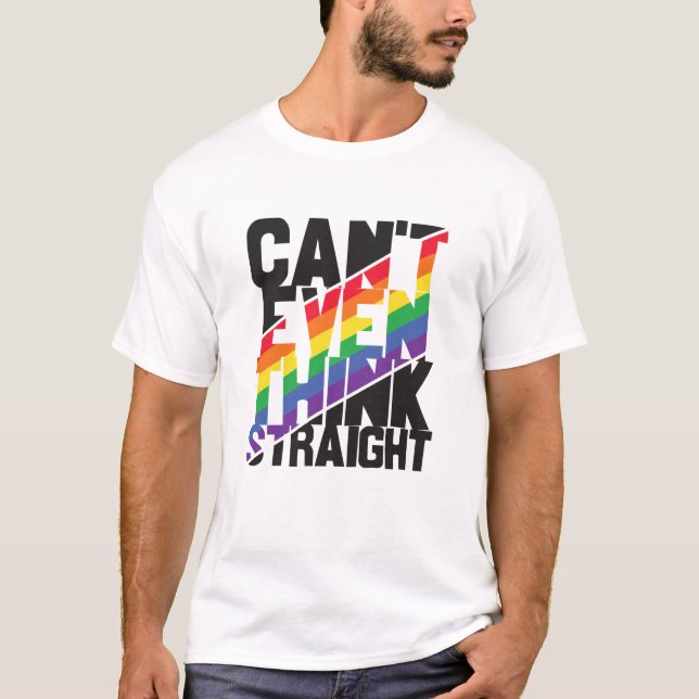 Camiseta El orgullo LGBTQ ni siquiera puede pensar en un ar (Anverso)