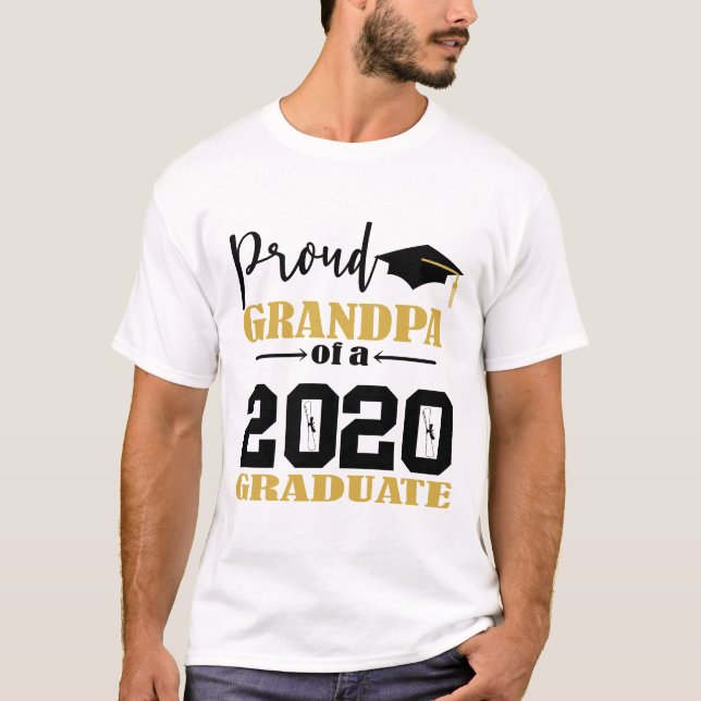 Camiseta El orgulloso abuelo de un graduado de 2020 (Anverso)