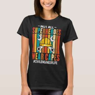 Camiseta El orgulloso ingeniero civil retro de la vida del 