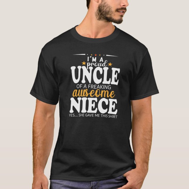 Camiseta El Orgulloso Tío De La Impresionante Niña Por El T (Anverso)